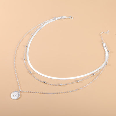Women's Fashion Personalized Simple Multi-layer Lotus Pendant Necklace