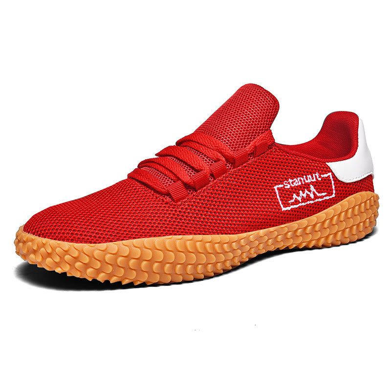 Spring and Summer Flying Woven Casual Shoes Large Men&