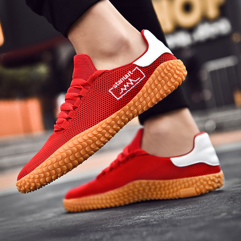Spring and Summer Flying Woven Casual Shoes Large Men&