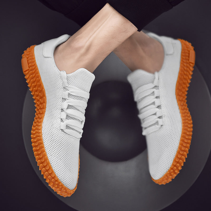 Spring and Summer Flying Woven Casual Shoes Large Men&