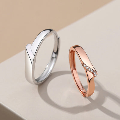925 Sterling Silver Couple Rings A Pair Of Korean Rose Gold Ring Ins Style Simple Ring Female Niche Jewelry Gift