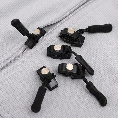 Portable Universal Detachable Zipper Slider for Bags, Coats, Clothes, Shoes & Boots with 3 Different Size (Small, Medium, Large) (Black)