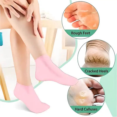 Silicone Gel Heel Socks Anti Slip for Dry Cracked Feet