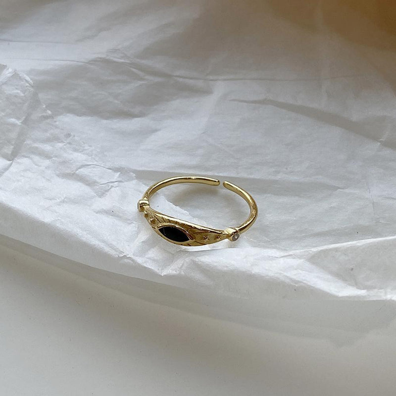 925 Sterling Silver Black Eye Rings