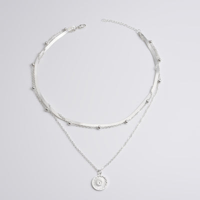 Women's Fashion Personalized Simple Multi-layer Lotus Pendant Necklace