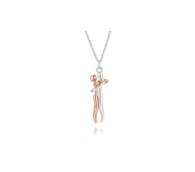 Love Hug Necklace Unisex Men Women Couple Jewelry Simple Temperament Clavicle Chain Valentines Day Lover Gift