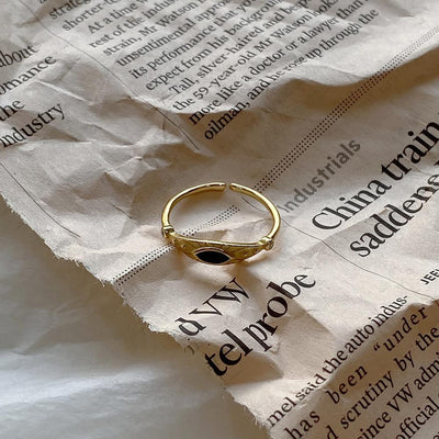 925 Sterling Silver Black Eye Rings