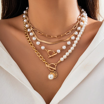 Baroque Shaped Pearl Necklace Creative