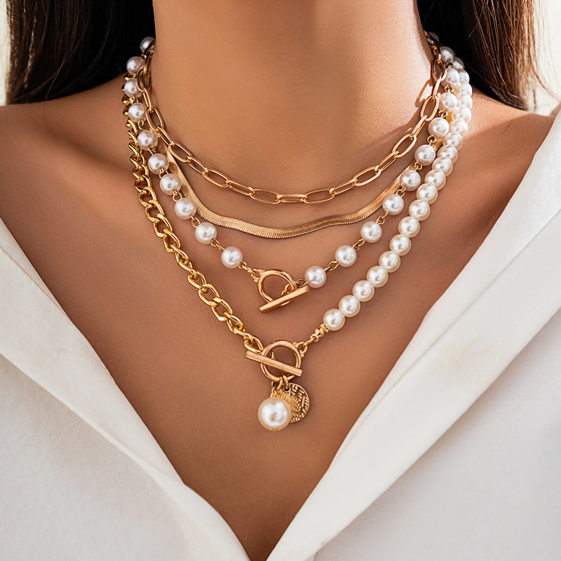 Baroque Shaped Pearl Necklace Creative