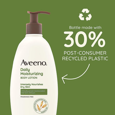 Ultimate Daily Moisturizing Body Lotion for Dry Skin - 72-Hour Hydration, Prebiotic Oat, Fragrance & Paraben Free, Non-Greasy & Non-Comedogenic, Perfect for Sensitive Skin - 18 Fl Oz