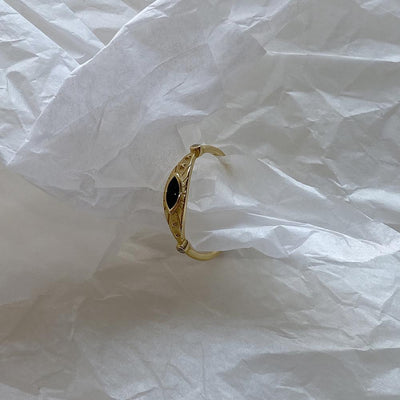 925 Sterling Silver Black Eye Rings