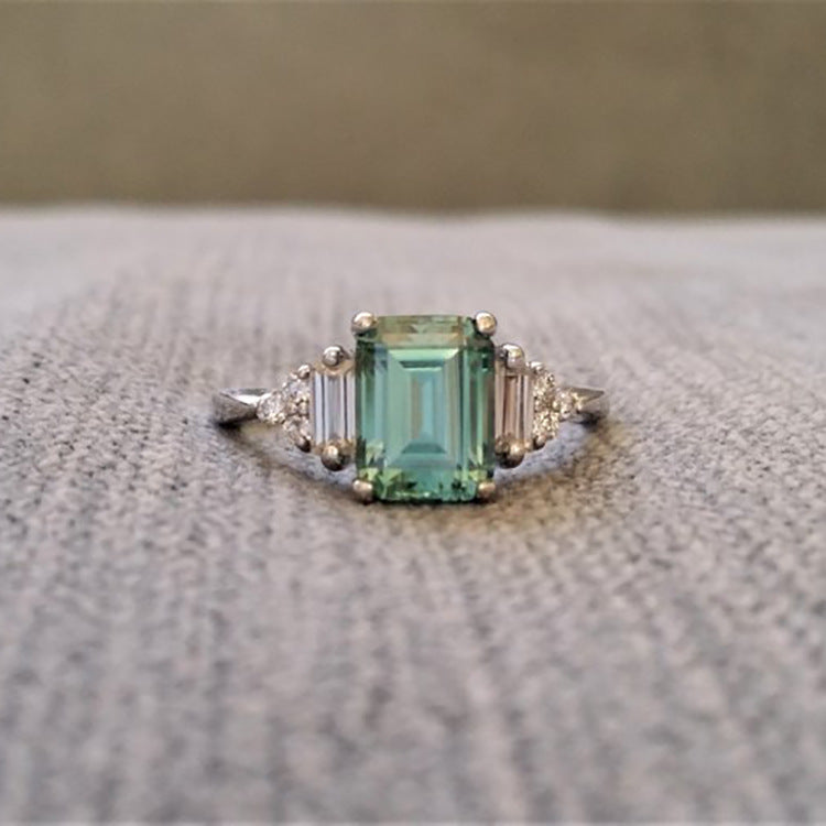 925 Silver Diamond Ring For Romantic Women