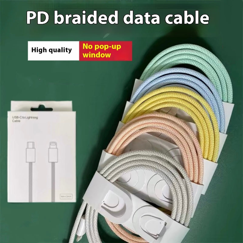 Nylon Braided Macaron PD20W Fast Charge Data Cable