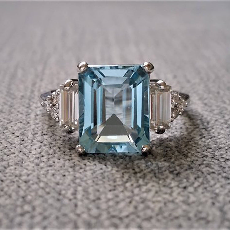 925 Silver Diamond Ring For Romantic Women